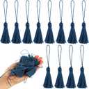 BEL AVENIR 45 Pcs Mini Bookmark Tassels 3.75inch/9.5cm Silky Handmade Keychain Tassel with 2.15inch Cord Loop,Colorful Small Tassels for Craft Accessory,Tags