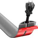 CrocSee 4ft Self-Adhesive Floor Cord Cover for Wires, Low Profile Cord Hider Cable Management, Trimmable PVC Cord Protector - Cord Cavity = 0.47" (W) x 0.29" (H) - Gray