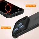 for iPhone 17 Pro Case with Camera Lens Protector, Minimal No Back Bumper Frameless Slim Thin Lightweight Silicone Bumper Cover Compatible with MagSafe Wireless Charging (Black)