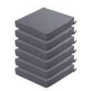 Comcaver 6 Pack Outdoor Chair Cushions 19 x 19 Inch Waterproof Patio Chair Cushions with Tie 5 Year Color Fastness Thick Outdoor Seat Cushion for Garden Lawn Patio Furniture Dark Grey