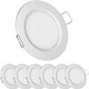 acegoo RV 2.75" Recessed LED Ceiling Light 12V Ultra-Thin Puck Light, Dimmable RV Lights Interior for Camper Van Truck Motorhome Boat Sailboat Roof Under Cabinet Lighting, 6 Pack (Sliver,Cool White)