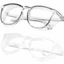 Alsenor Safety Glasses Anti Fog Goggles Protective Eyewear Blue Light Blocking Anti Dust UV Protection Glasses For Men Women (2 Pack(grey+transparent))