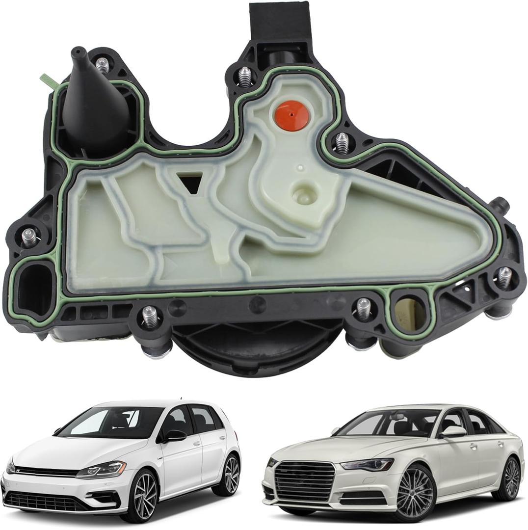 PCV Vent Valve Engine Crankcase Oil Separator Compatible with 2014-2018 VW Golf Alltrack SportWagen Jetta Passat Bettle GTI 2015-2018 Audi A3 A4 A5 A6 A7 Q3 Q7 TT Replaces# 06K103495