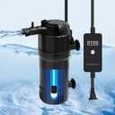 HIKPEED Fish Tank Filter with U-V Light, Submersible Aquarium Filter for 10 to 40 Gallon Fish Tank, U-V Filter