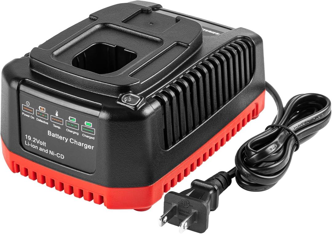 Charger Replacement for Craftsman 19.2V Battery Charger C3 140152004 DieHard XCP Li-ion Ni-CD Battery 1425301 1323903 130279005 11375 11376 315.PP2011 for Craftsman Battery Charger