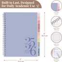 Rileys Academic Planner 2025-2026, Daily, Weekly & Monthly Planner, July 2025 - June 2026, Student Notes Pages, Twin-Wire Binding, Weekly Agenda for School & Work (8 x 6-Inches, Blue, Classic)