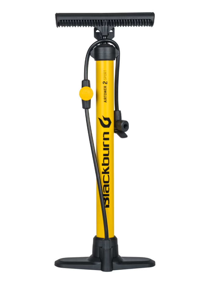 Blackburn Air Tower 2 Sport and Bicycle Floor Pump, 100 PSI, Yellow