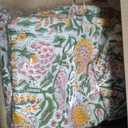 ATOSII Clover Yellow 100% Cotton Rectangle Fall Tablecloth, Handblock Floral Print Linen Table Cloth for Kitchen Dining I Parties, Outdoors, Christmas, Thanksgiving I 72 X 108 Inches I 8 Seater