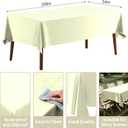 CXPSINC Plastic Tablecloth 54" x 108"Disposable Tablecloth Rectangle Plastic Table Cover for 6 to 8 Foot Tables Indoor or Outdoor Parties Birthdays Christmas (Beige, 16 Pack)