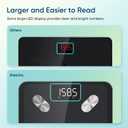Etekcity Smart Scale for Body Weight, FSA&HSA Eligible, Bathroom Digital Weighing Scale with BMI, Body Fat, Muscle Mass, Accurate Bluetooth Home User Health Equipment Sync Apps, LED, Tempered glass