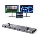 TobenONE MacBook Docking Station Dual 4K@60Hz Monitor, 16-in-2 USB C Docking Station Stand with 2.5Gbps Ethernet,100W GaN Power Supply, 2 HDMI&DP, 5 USB Ports
