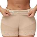 SHAPSHE Butt Lifting Shapewear for Women Tummy Control Body Shaper Shorts Slimmer Flat Tummy Butt Shaper Panties (Beige, L)