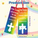 2 x Haooryx Spanish Christian Bookmark - 120Pcs Jesus Loves Me Bible Verse Book Mark Pride Day Rainbow Page Marker LGBTQ Gift Tag for Book Lovers Gift Religious Church Favor Sunday School Student Rewards