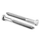 3/8" x 3-1/2" Hex Head Lag Screws Bolts 10Pcs 304 Stainless Steel 18-8, Partial Thread, Hexagon Head Wood Screws by SG TZH