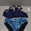 AI'MAGE Womens High Waisted Bikini Sets Tummy Control Bathing Suits Halter Two Piece Swimsuit Modest Bikini 2025 Navy Blue L