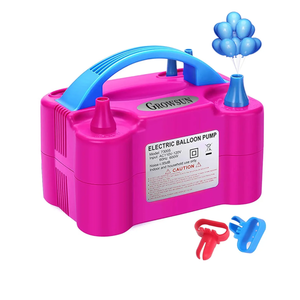 Growsun Electric Balloon Pump Air Inflator Portable Automatic Dual Nozzle Balloon Blower 110V 600W for Birthday Baby Shower Balloons Party Decorations
