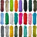 24 Colors Paracord Cord Multifunction Paracord Ropes 550lb Survival Paracord Random Combo Crafting Kit, for Making Lanyard, Bracelet, Dog Collar, Idea for Gift (10 Feet, Colors B)