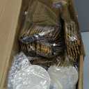 Mimorou 400 Pcs Happy New Year Disposable Tableware Set Black Gold Clock Paper Plates Napkins Cups Plastic Spoons Forks Knives New Year Eve Party Dinnerware Set for Christmas Lunar Years Party