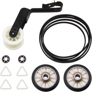 Dryer Repair Kit Replace for Whirlpool WED4900XW0 WED4900XW2 WED4915EW1 WED4850BW1 WED4850HW0 WED4950HW0 WED4900XW1 WED4850XQ0 - Drum Rollers 14210017, Belt 341241, Idler Pulley 14210023