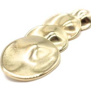 Gold Metal Shank Buttons - 12 Pcs - 4 Size Options - Luxury Wrinkle Irreguler Wave Metal Shank Buttons for Men Women Blazer Coat Uniform Shirt Suit and Jacket Sewing Craft DIY G2230 (Small - 12Pcs)