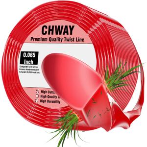 065 Weed Wacker String, 280FT Twisted Weed Eater String, String Trimmer Line Fits Medium & Heavy Grass & Weeds, 065 Trimmer String for Universal Replacement, Weedeater Line of Red Premium Nylon