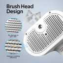 2 x Pet Grooming Brush with Electronic Mist Spray - Gentle Deshedding Tool for Cats & Dogs, Pet Steam Brush，Reduces Shedding, Soft Bristles, Promotes Healthy Coat-Comes with a hair smoothing comb-White
