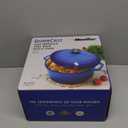 Mueller 6qt Enameled Cast Iron Dutch Oven, Heavy-Duty Casserole and Braiser Pan with Lid and Knob, Safe for All Cooktops, Aqua Blue (6 Quart, Aqua Blue)