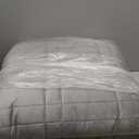 OMYSTYLE King Size Weighted Blanket 20lbs(88''x104'', Double-Sided), Reversible Weighted Blanket with Warm Short Plush and Cool Tencel Fabric for All Season Use - Carry Bag Included (Grey)