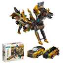 Golden Wing Dragon Transformer Car Toy – 2-in-1 Magnetic Collision Transforming Vehicle into Flying Dragon, Fun STEM Toy Gift for Boys & Girls