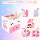 2 x Valentines Day Boxes for Kids,Valentines Day Cards for Boys Girls Classroom Exchange Prizes Party Favors - 1 Mailbox, 32 Cards, 1 Teacher Card (Style-02)