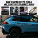 Side Window Trim Chrome Delete Vinyl Wrap Overlay fit for 2019 2020 2021 2022 2023 2024 2024 2025 Toyota Rav4 Accessories with Blackout Film Gloss Black Kits