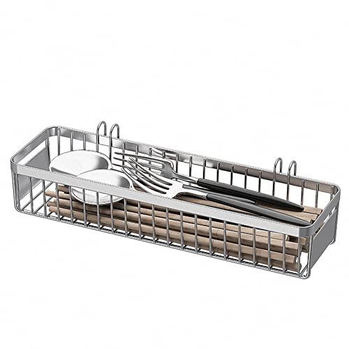 MINGFANITY Dish Racks，304 Stainless Steel Utensil Holder, Utensil Drying Rack, Basket Holder with Hooks, Rust Proof