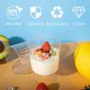 100 Pcs Clear Plastic Dessert Cups with Spoons,5 Oz Mini Disposable Dessert Cups Appetizer Cups, Shooter Cups for Desserts, Appetizers, Puddings, Mousse