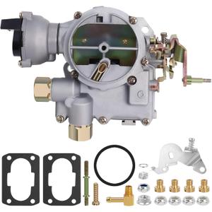 Marine Carburetor 2 Barrel Carb for Mercruiser 3.0L 2.5L 4 CYL Engines with Electric Choke Jets Gaskets Nut and Long Linkage Base Bolt Pattern 3 3/4 X 2 inches Replace 3310-864940A01