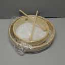 Foraineam 10 Inch & 8 Inch Hand Drum Musical Percussion Instrument Wooden Frame Drum with Wood Drum Sticks