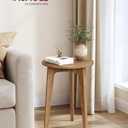 VASAGLE MAEZO Collection - Small Side Table, Round End Table, Nightstand with Tapered Legs, Curved Transitions, for Small Spaces, Living Room, Bedroom, Honey Brown ULET237KB01S