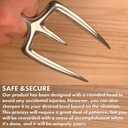 qAp quality art Practical-18/8 Stainless Steel Meat Carving Fork for Securely Holding and Slicing Large Cuts (6 Inch)