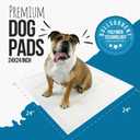 Bulldogology 50-Count Dog Puppy Pads (24x24) Large Pee Pads for Dogs - 6 Layer Pet Training Pads, Super Absorbent Puppy Pads with Adhesive Tabs for Small to Large Dogs