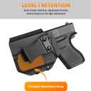 IWB Kydex Light Holster Compatible with Glock 43X MOS w/Streamlight TLR-6, Friction Retention Level I Holder, Optic Cut Belt Carry, Black