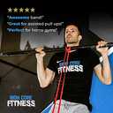 Pull Up Assistance Resistance Bands - Long Loop Power Bands for Men and Women - Strength Power Flexibility Training at Home & Gym - Ebooks & Workout Chart Included by Iron Core Fitness (#2 Purple, Black, Red, Yellow - 4 Sets)