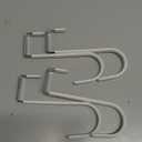 FYY Over The Door Hooks, 4 Pack Hangers Hooks with Rubber Prevent Scratches Heavy Duty Organizer for Living Room, Bathroom, Bedroom, Kitchen Hanging Clothes, Towels, Hats, Coats, Bags White (Short)