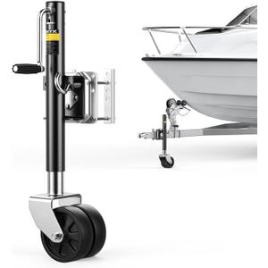 KYX 2200 Lbs Boat Trailer Jack with 6 Inch Dual Wheel, 10.2" Vertical Lift, Heavy Duty Swivel Tongue Jack for RV, Boat, Horse & Utility Trailers