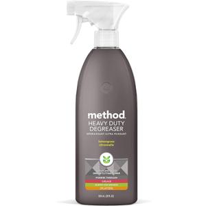 Method Heavy Duty Degreaser, Lemongrass Scent, Oven Cleaner & Stove Top Cleaner, 28 Oz Spray Bottle (Pack of 1))