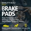 QUALITY-BUILT Front Ceramic Brake Pads, Premium 1001-1293C, Compatible with 2007-2018 Lexus/Toyota (Avalon,Camry,ES300h,ES350)
