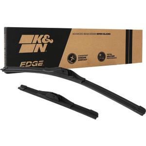 K&N EDGE Wiper Blades: All Weather Performance, Superior Windshield Contact, Streak-Free Wipe Technology: 26" + 17" (Pack of 2)
