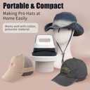 Hat Press, Mini Hat Heat Press Machine for Caps & Patches, Portable Handheld Cap Easy Press Machine with 3 Heating Levels, Auto-Off & 6.3"x3.3" Curved Heating Plate