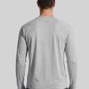 qualidyne Men's Sun Shirt Long Sleeve, 4-Way Stretch Quick Dry Lightweight Rash Guard for Fishing Running Hiking Grey