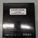 CD Player Portable with Speakers - Rechargeable Personal CD Player for Car and Home, Small Fabric Music Player with Backlit Display, Anti-Skip, AUX/USB Port - Ideal for Audiobooks & Gifts (Black)