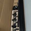 TYRON 4 Pack Magnetic Curtain Rod for Metal Doors Adjustable 30-40 Inch, 3/8 in. Diameter, French Door Magnetic Curtain Rods, Magnetic Cafe Rod(Black)