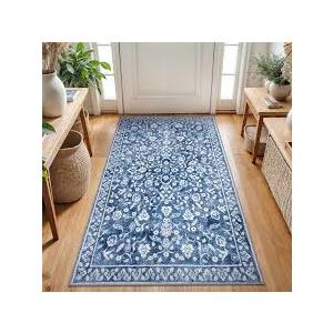 Blue Washable Rug Set of 1  2x6 Entryway Rug and Runner, Soft Modern Non-Slip Rugs for Kitchen Blue Washable Rug Set of 1  2x6 Entryway Rug and Runner, Soft Modern Non-Slip Rugs for Kitchen